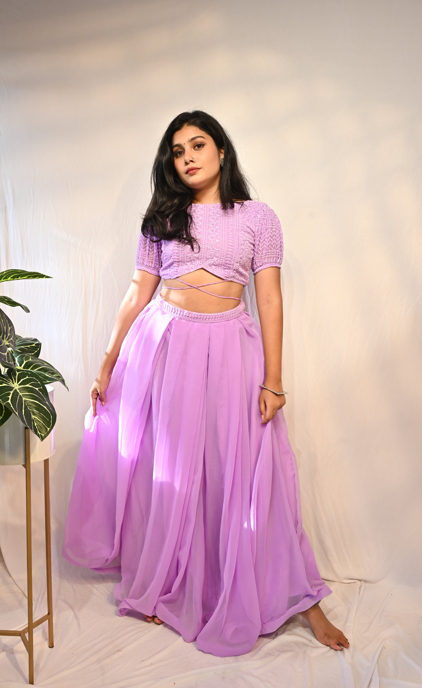 RAPUNZEL PUFF SLEEVES LEHENGA SET