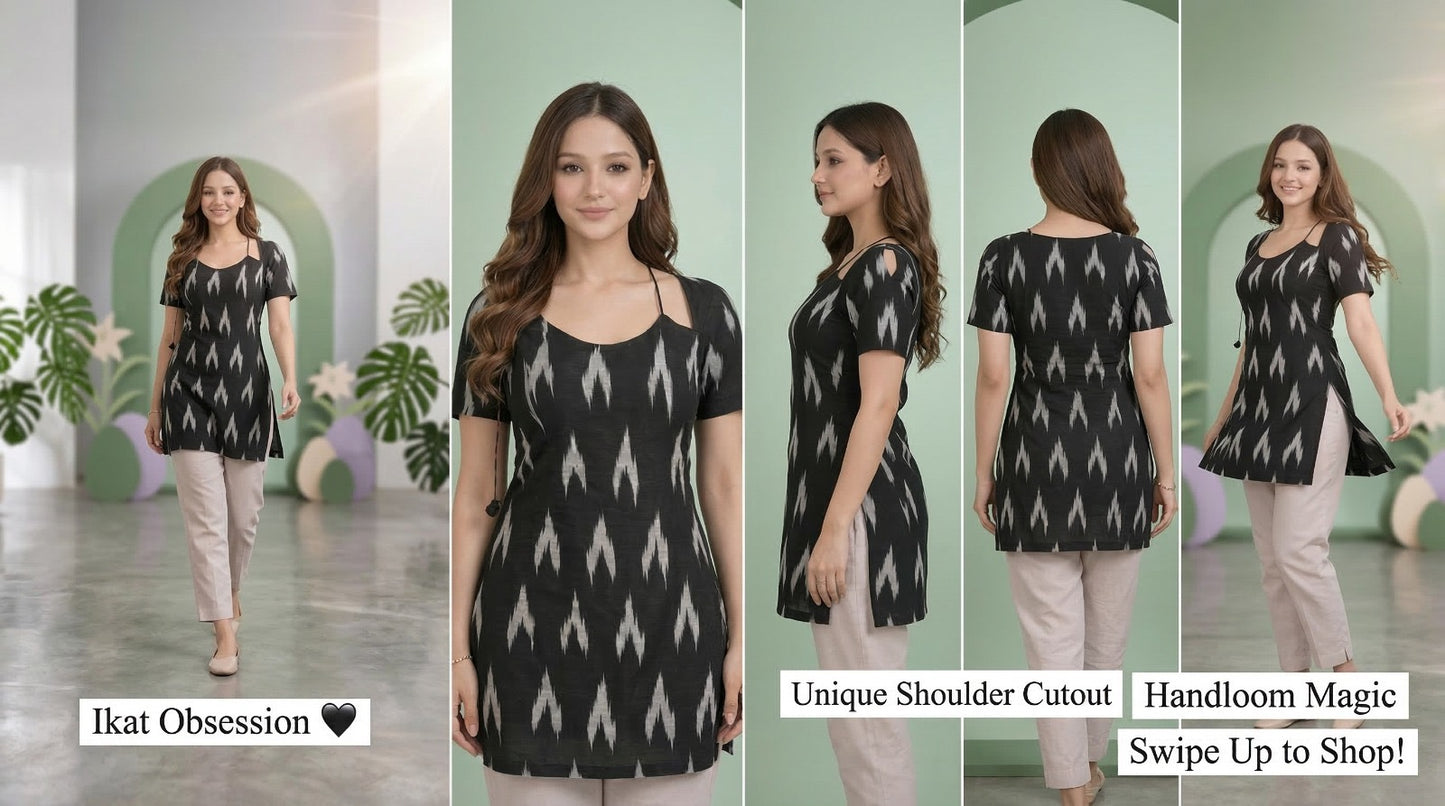 IRA IKAT SHORT KURTI