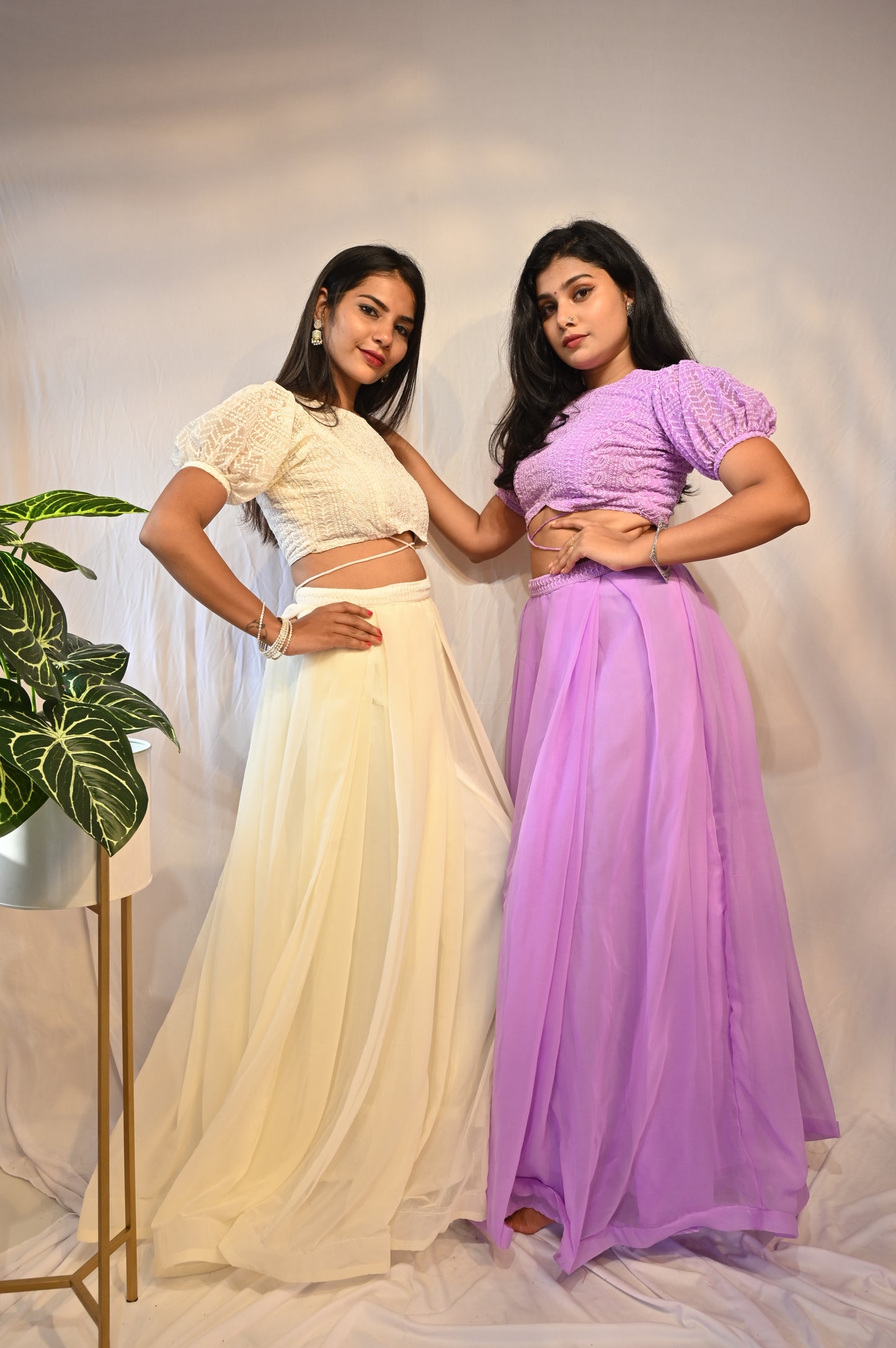 RAPUNZEL PUFF SLEEVES LEHENGA SET