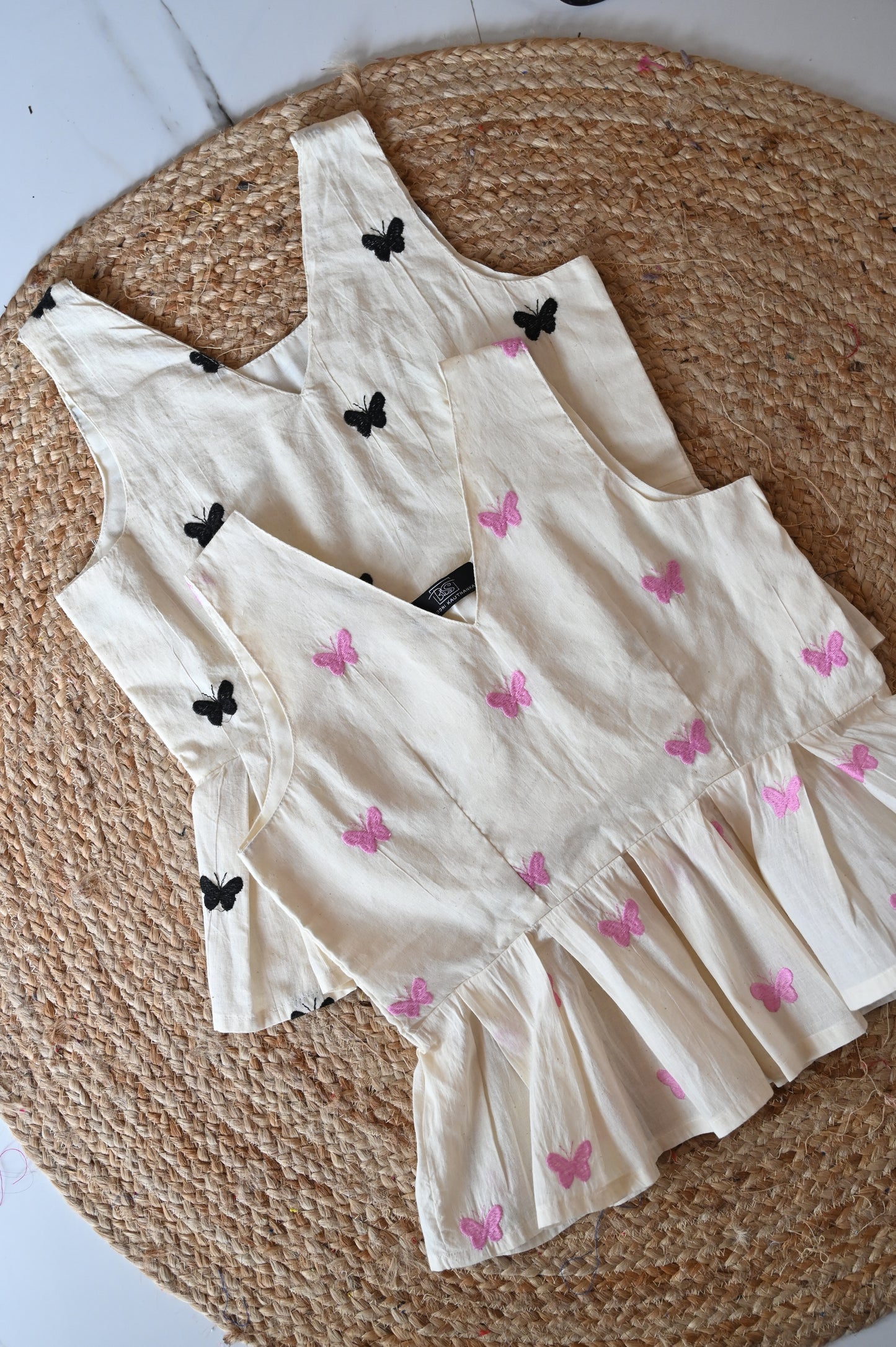 BUTTERFLY COTTON SHORT TOP