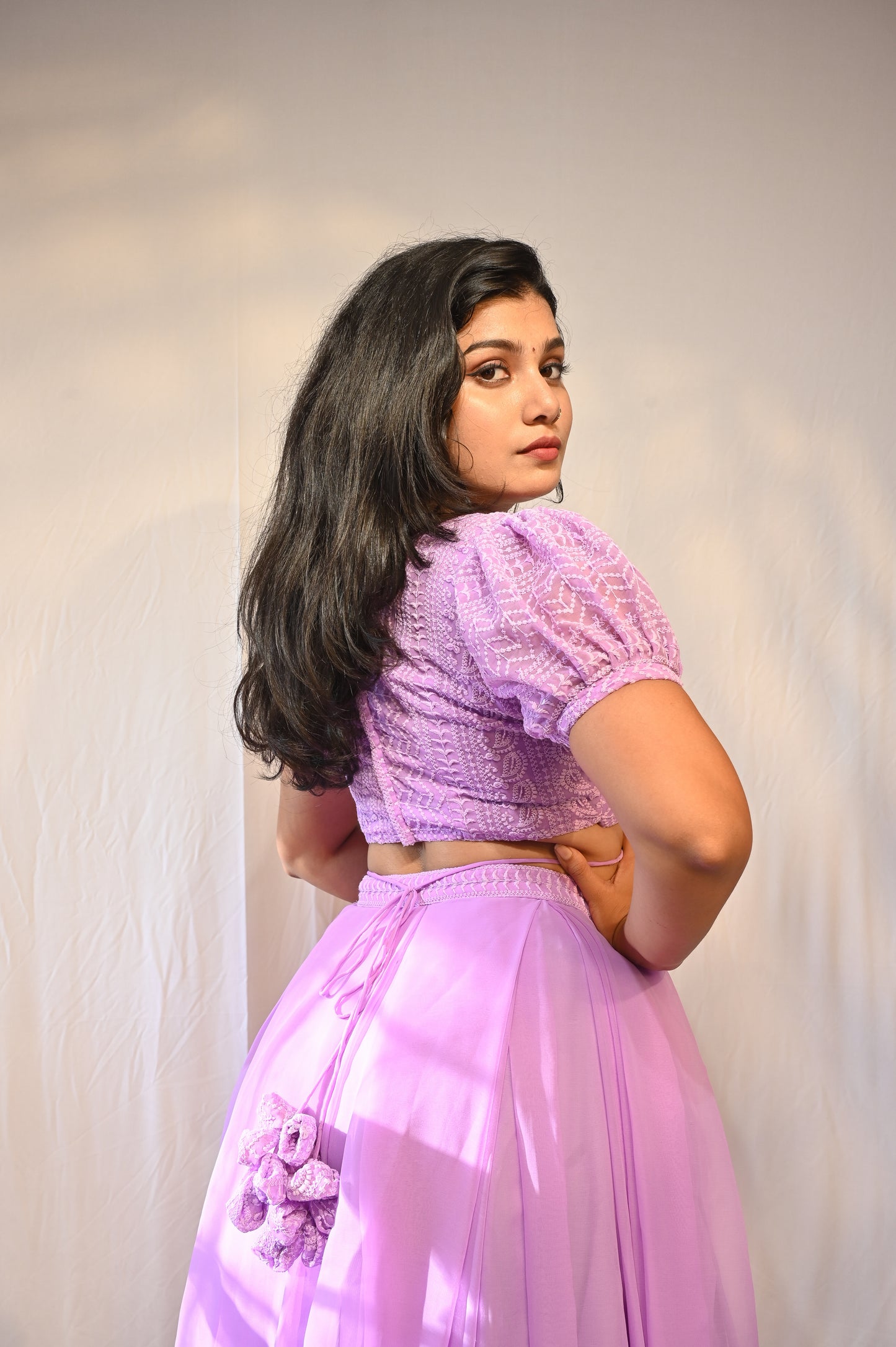 RAPUNZEL PUFF SLEEVES LEHENGA SET