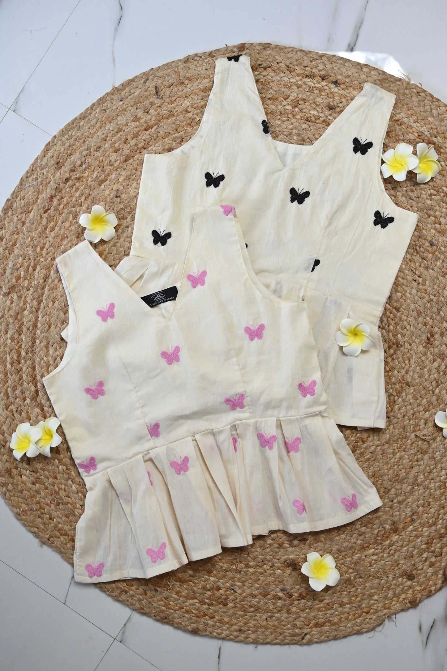BUTTERFLY COTTON SHORT TOP
