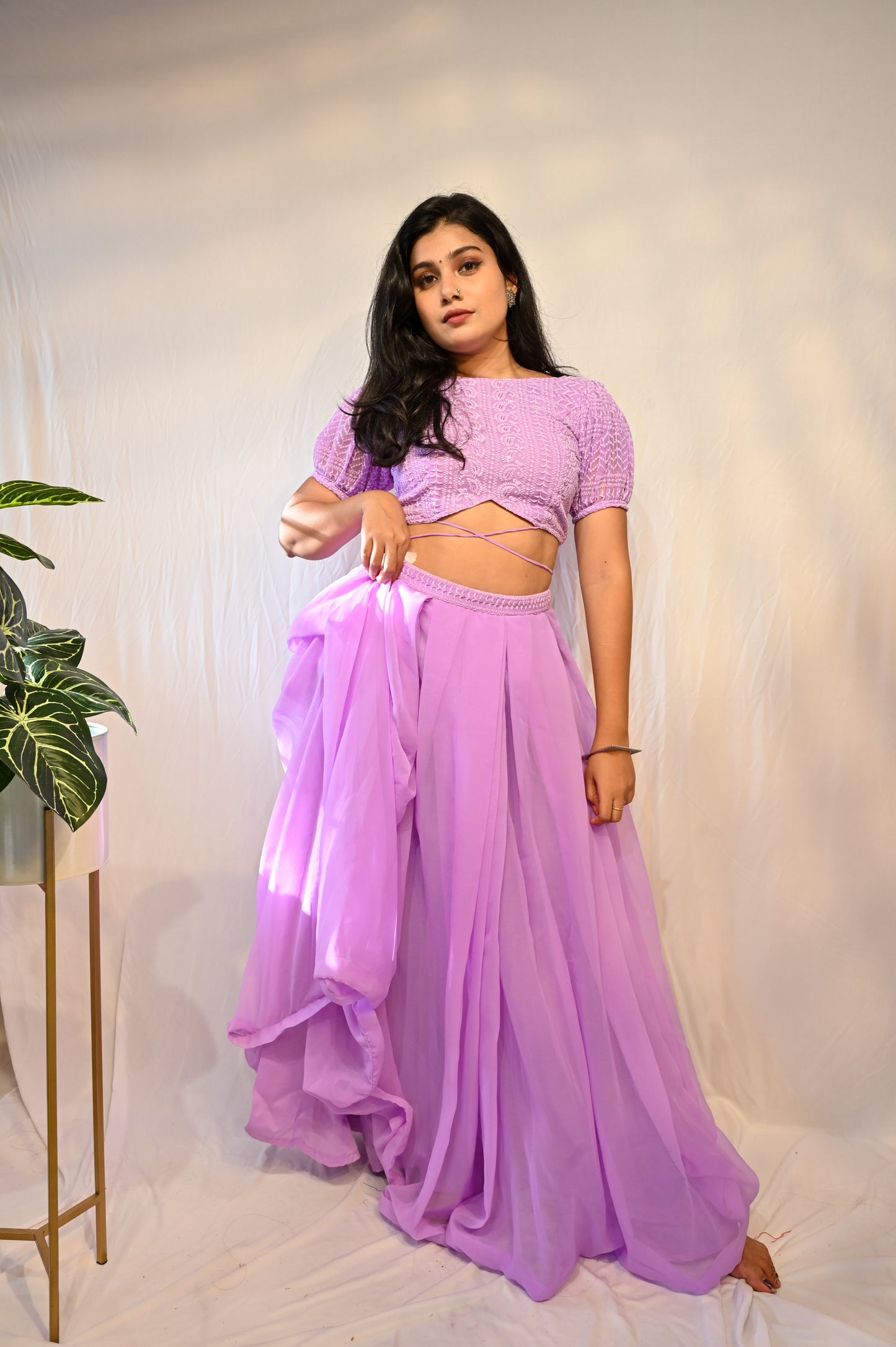 RAPUNZEL PUFF SLEEVES LEHENGA SET