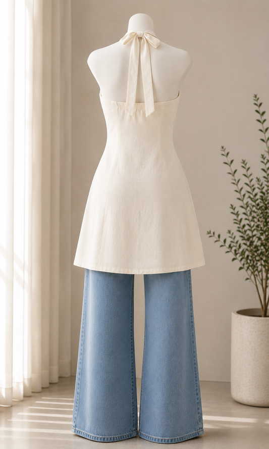GAUKAMAL HALTER NECK KURTI