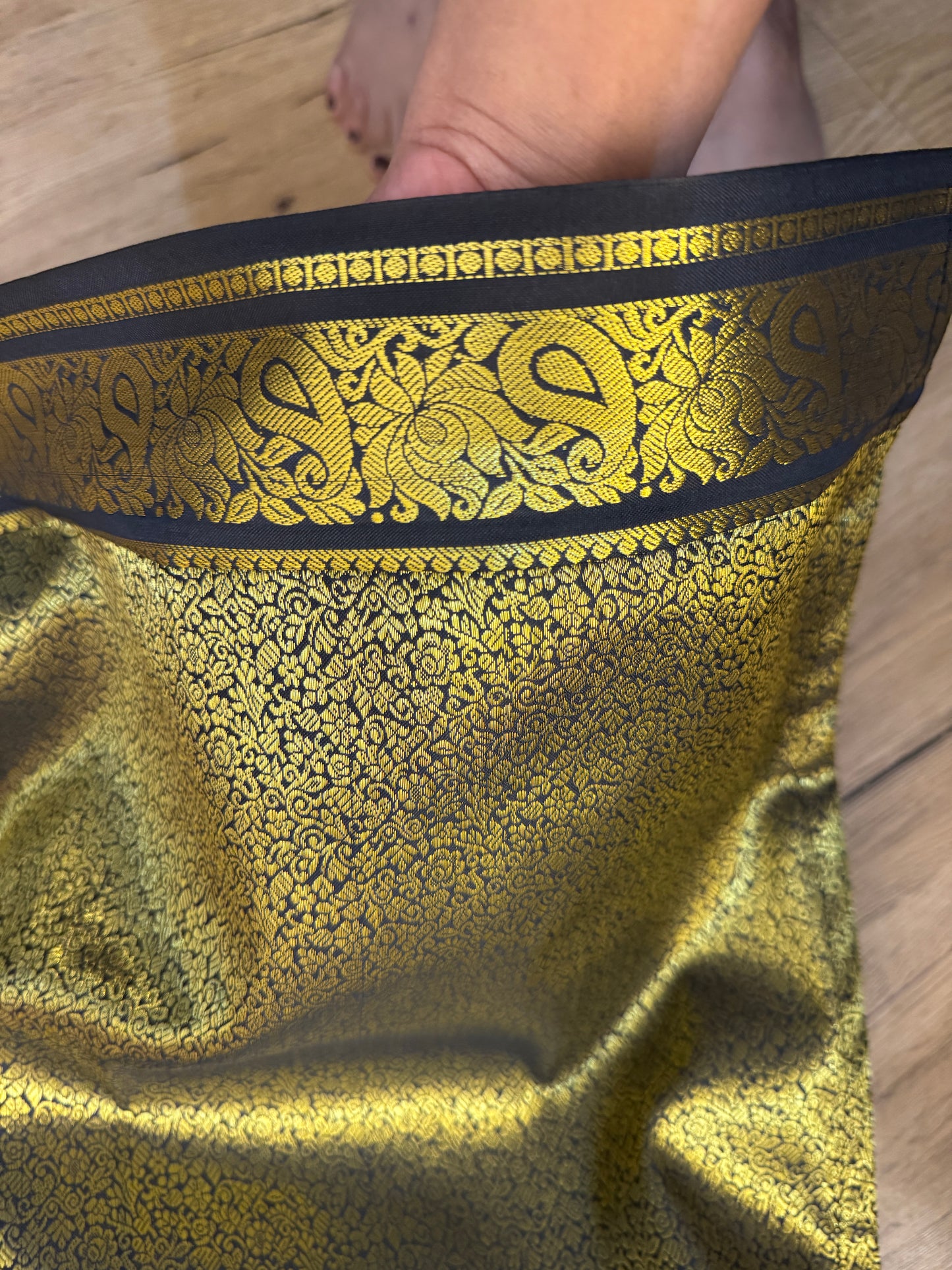 BROCADE STRAIGHT BACKLESS LONG  KURTI