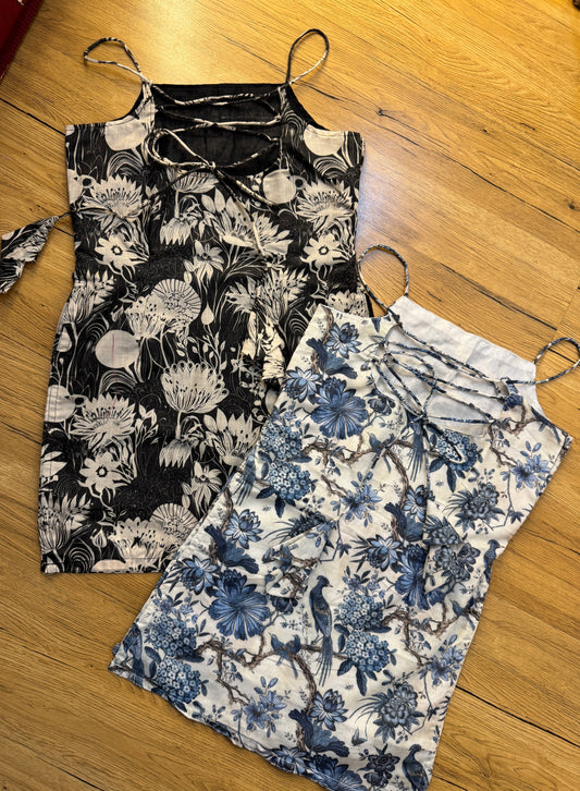 COTTON BLOOM BACKLESS SHORT KURTIS