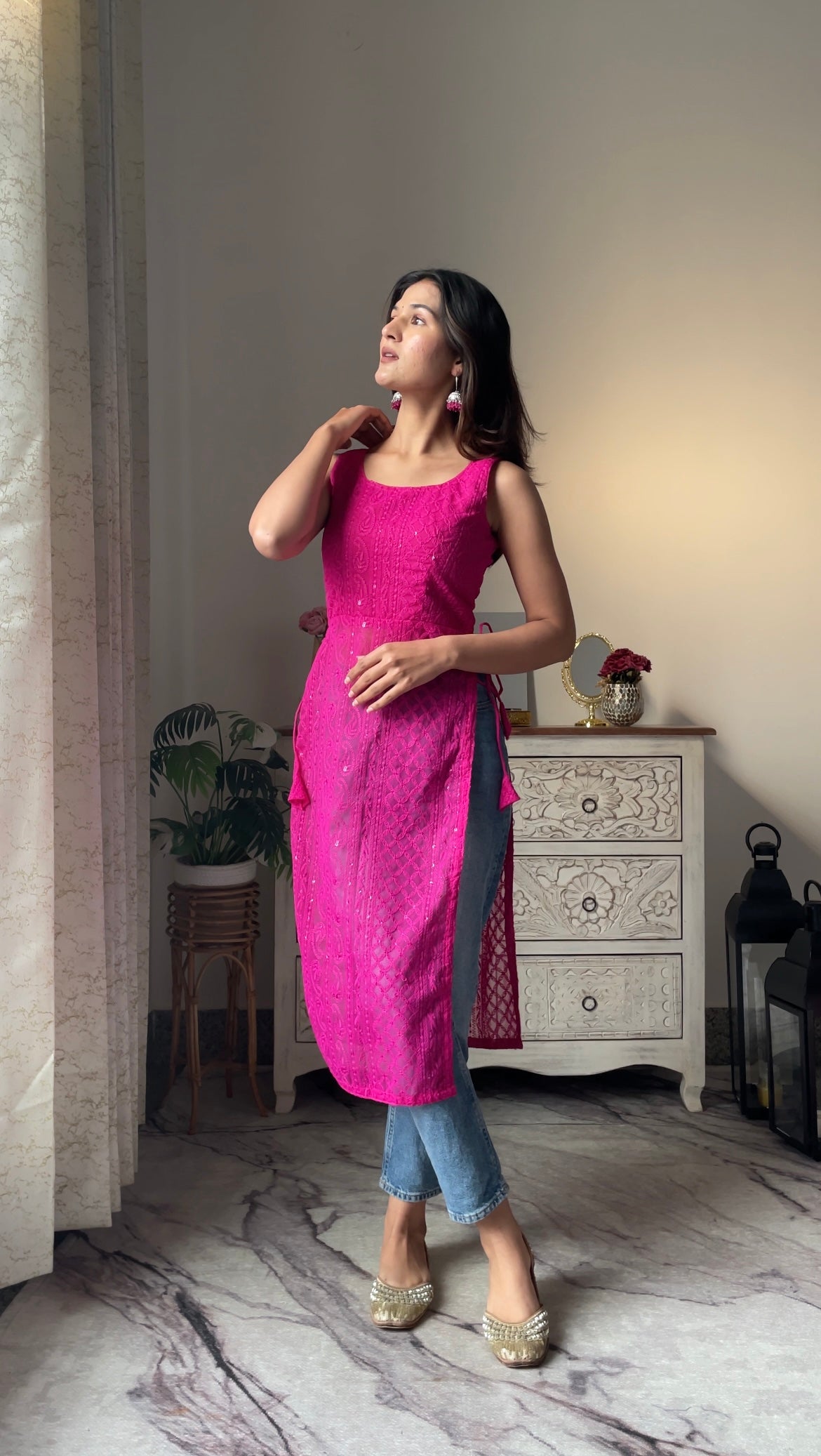 Plain Pink Rayon Kurti Style Pink Top, Full Sleeve at Rs 210/piece in  Ghaziabad