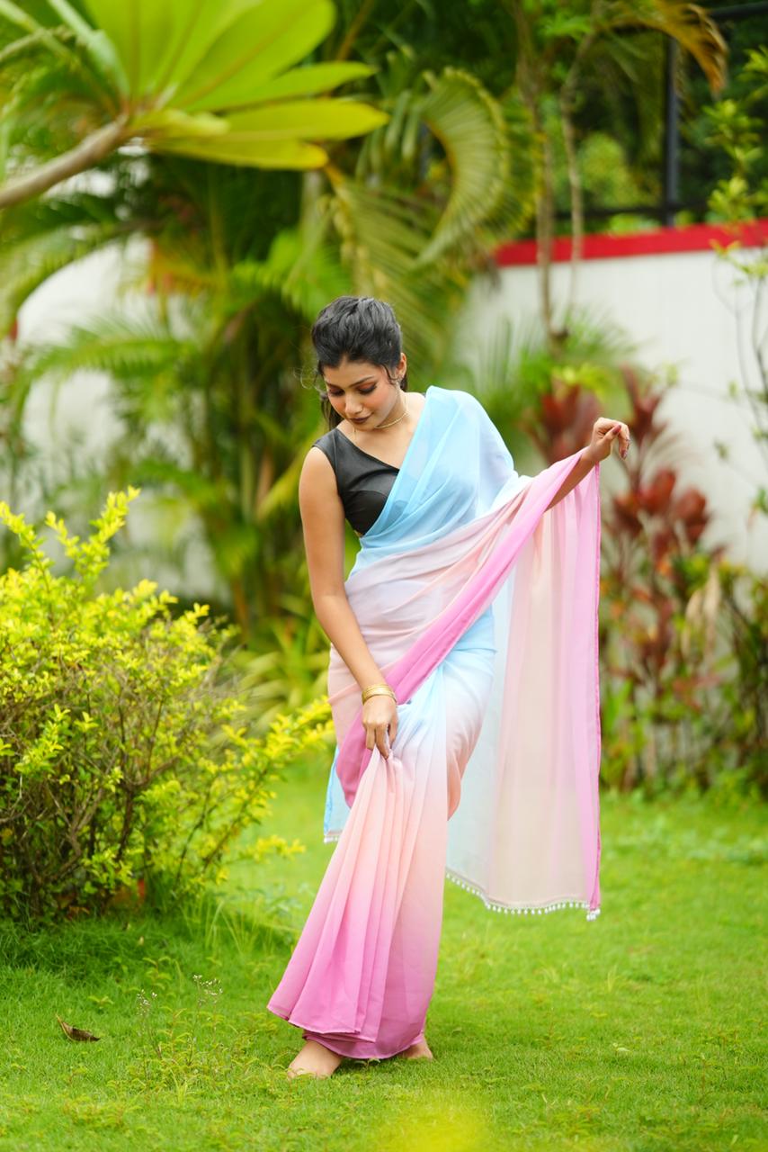 Alia saree with Pearl tassel