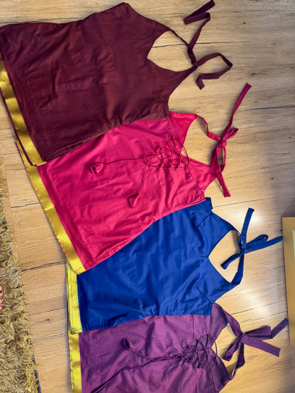 HALTER NECK BACKLESS SHORT KURTI