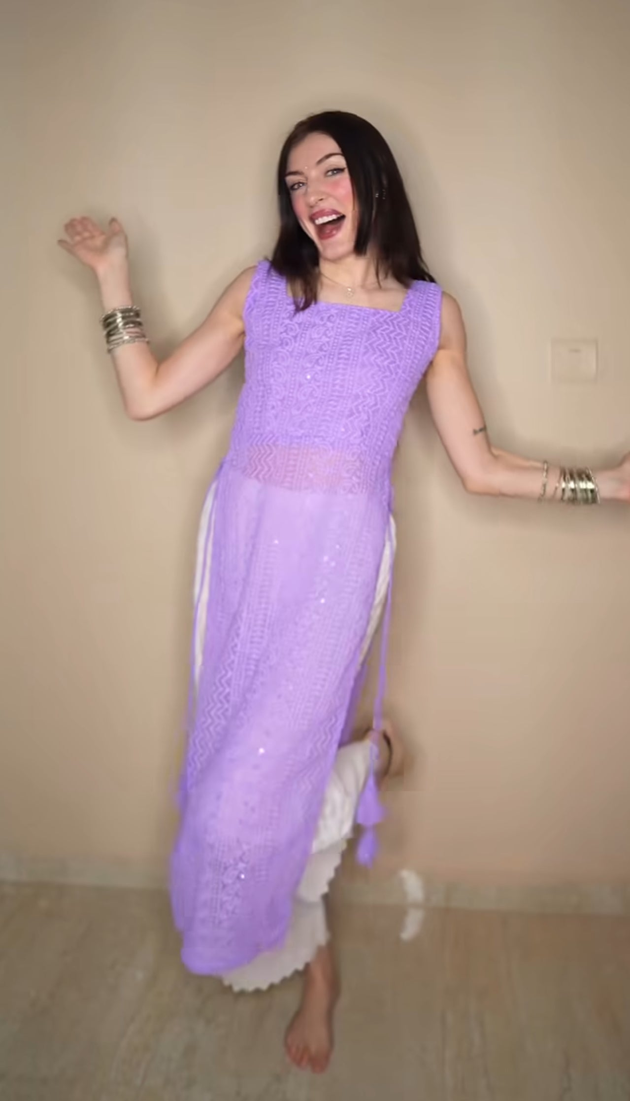 Side tassel long kurti