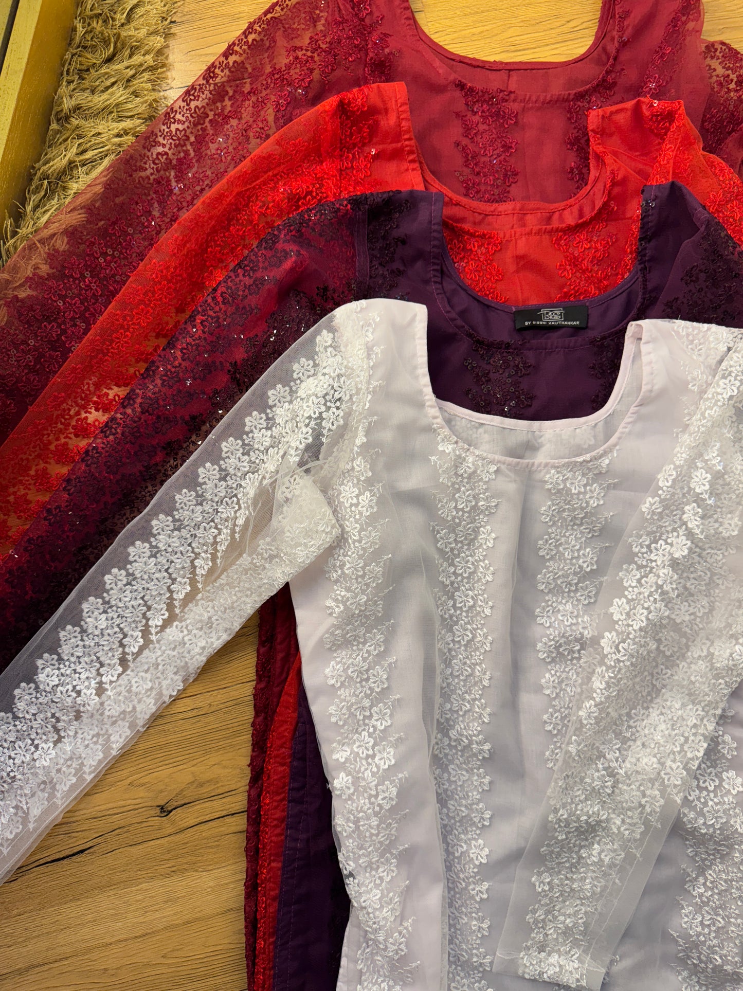 FLORAL NET EMBROIDERED KURTI