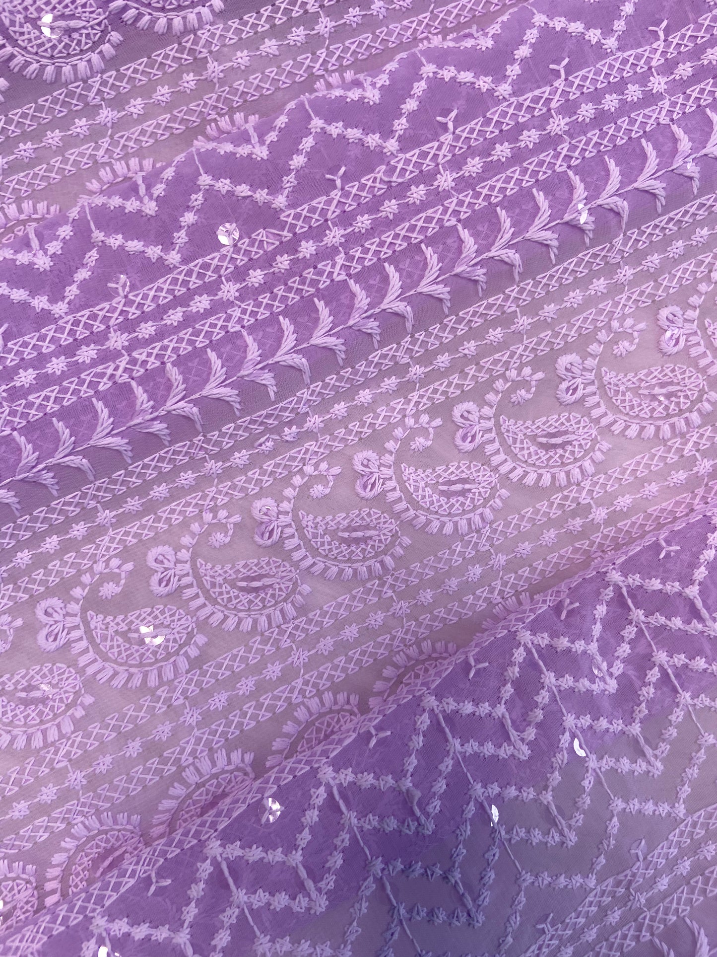 Pearl embroidered Saree